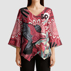 Personalised Australia Galah NAIDOC Week 2026 Kimono Sleeve Blouse 50 Years of Deadly Aboriginal Art