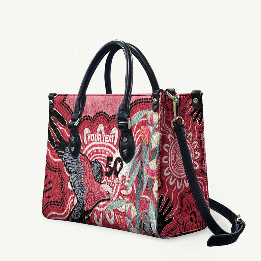 Personalised Australia Galah NAIDOC Week 2026 Leather Bag 50 Years of Deadly Aboriginal Art