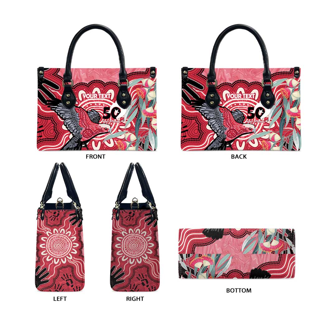 Personalised Australia Galah NAIDOC Week 2026 Leather Bag 50 Years of Deadly Aboriginal Art