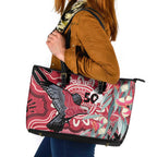 Personalised Australia Galah NAIDOC Week 2026 Leather Tote Bag 50 Years of Deadly Aboriginal Art