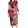 Personalised Australia Galah NAIDOC Week 2026 Long Sleeve Bodycon Dress 50 Years of Deadly Aboriginal Art