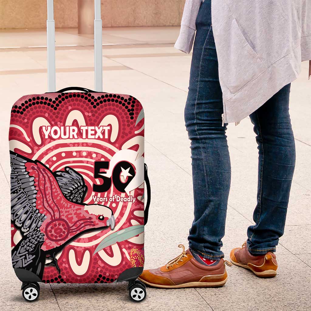 Personalised Australia Galah NAIDOC Week 2026 Luggage Cover 50 Years of Deadly Aboriginal Art