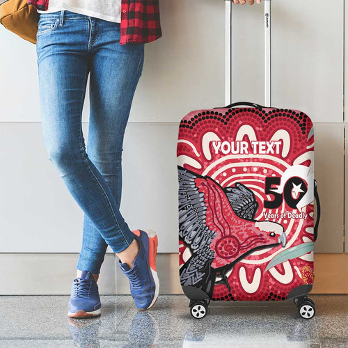 Personalised Australia Galah NAIDOC Week 2026 Luggage Cover 50 Years of Deadly Aboriginal Art