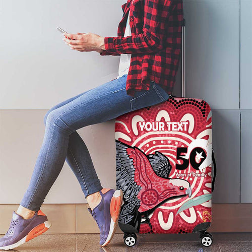 Personalised Australia Galah NAIDOC Week 2026 Luggage Cover 50 Years of Deadly Aboriginal Art