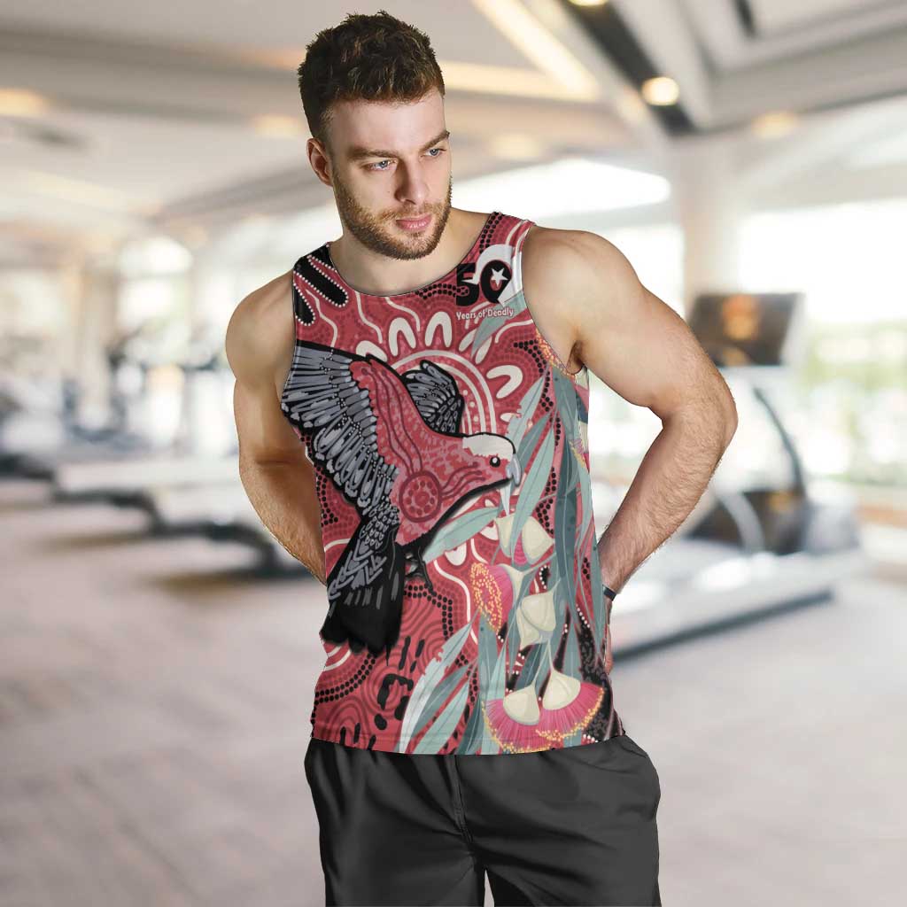 Personalised Australia Galah NAIDOC Week 2026 Men Tank Top 50 Years of Deadly Aboriginal Art