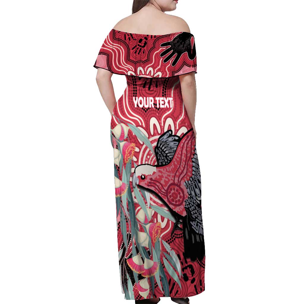 Personalised Australia Galah NAIDOC Week 2026 Off Shoulder Maxi Dress 50 Years of Deadly Aboriginal Art