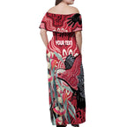 Personalised Australia Galah NAIDOC Week 2026 Off Shoulder Maxi Dress 50 Years of Deadly Aboriginal Art