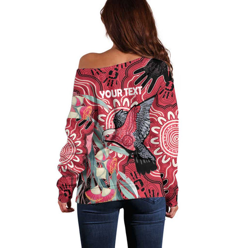 Personalised Australia Galah NAIDOC Week 2026 Off Shoulder Sweater 50 Years of Deadly Aboriginal Art