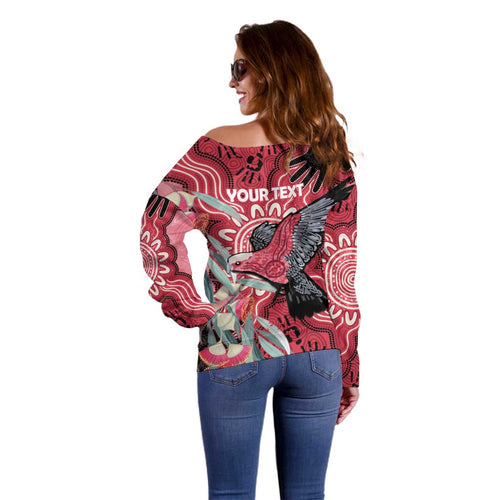 Personalised Australia Galah NAIDOC Week 2026 Off Shoulder Sweater 50 Years of Deadly Aboriginal Art