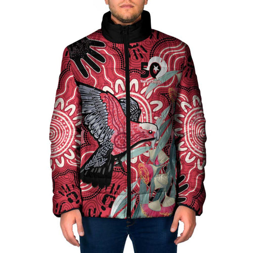 Personalised Australia Galah NAIDOC Week 2026 Padded Jacket 50 Years of Deadly Aboriginal Art