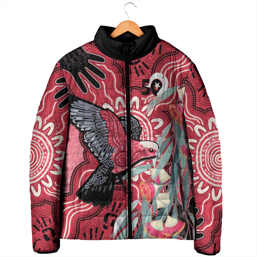 Personalised Australia Galah NAIDOC Week 2026 Padded Jacket 50 Years of Deadly Aboriginal Art