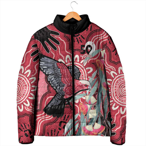 Personalised Australia Galah NAIDOC Week 2026 Padded Jacket 50 Years of Deadly Aboriginal Art