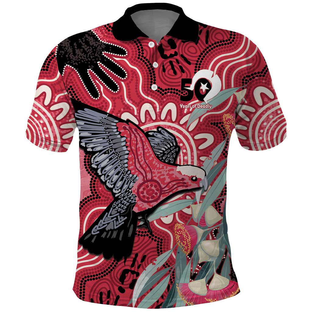 Personalised Australia Galah NAIDOC Week 2026 Polo Shirt 50 Years of Deadly Aboriginal Art