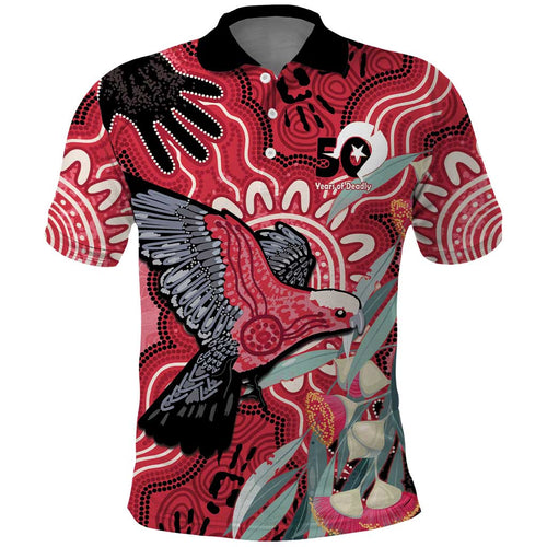 Personalised Australia Galah NAIDOC Week 2026 Polo Shirt 50 Years of Deadly Aboriginal Art
