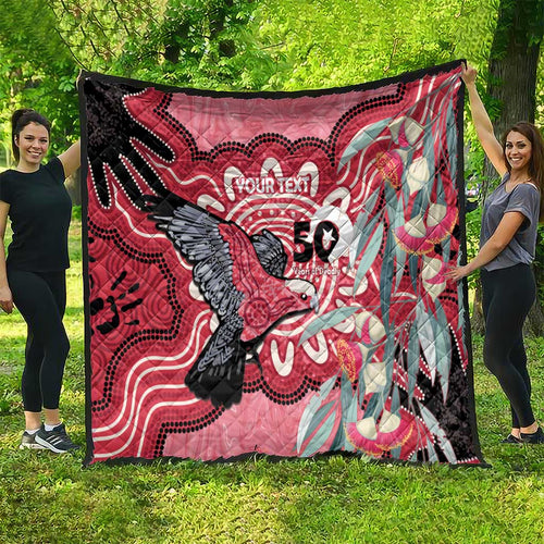 Personalised Australia Galah NAIDOC Week 2026 Quilt 50 Years of Deadly Aboriginal Art