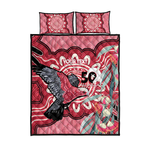 Personalised Australia Galah NAIDOC Week 2026 Quilt Bed Set 50 Years of Deadly Aboriginal Art