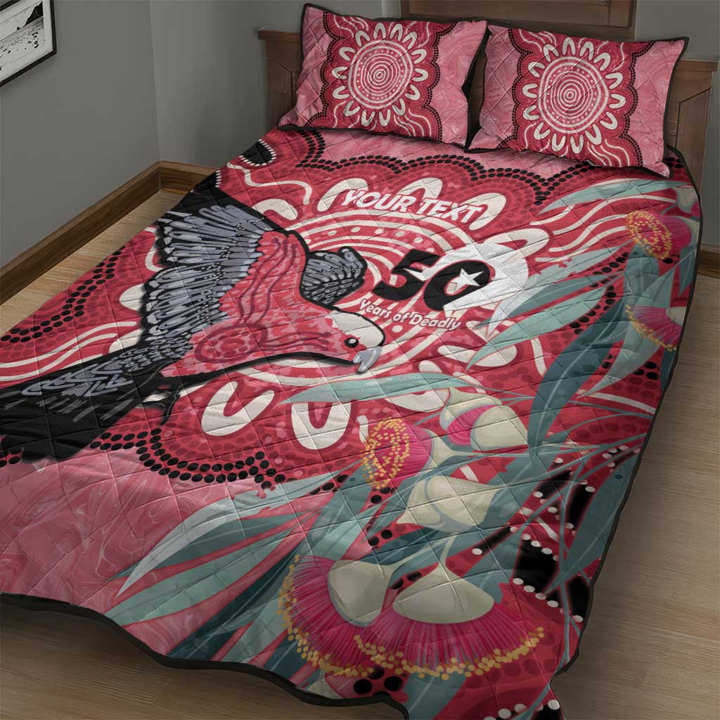 Personalised Australia Galah NAIDOC Week 2026 Quilt Bed Set 50 Years of Deadly Aboriginal Art