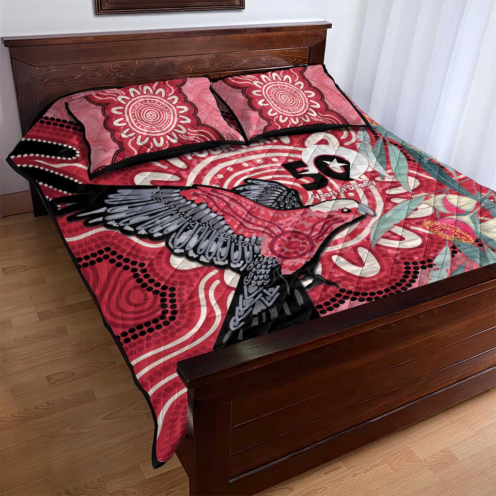 Personalised Australia Galah NAIDOC Week 2026 Quilt Bed Set 50 Years of Deadly Aboriginal Art