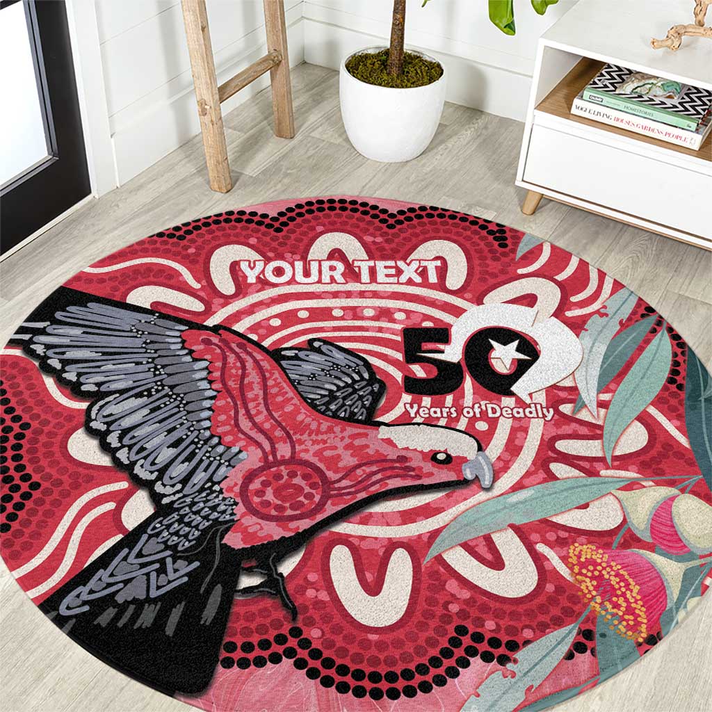 Personalised Australia Galah NAIDOC Week 2026 Round Carpet 50 Years of Deadly Aboriginal Art