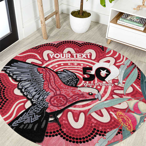 Personalised Australia Galah NAIDOC Week 2026 Round Carpet 50 Years of Deadly Aboriginal Art