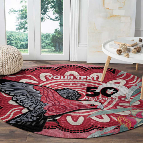 Personalised Australia Galah NAIDOC Week 2026 Round Carpet 50 Years of Deadly Aboriginal Art