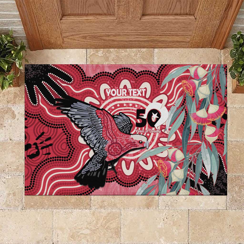 Personalised Australia Galah NAIDOC Week 2026 Rubber Doormat 50 Years of Deadly Aboriginal Art