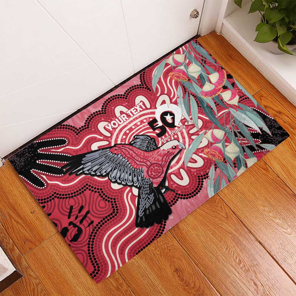 Personalised Australia Galah NAIDOC Week 2026 Rubber Doormat 50 Years of Deadly Aboriginal Art