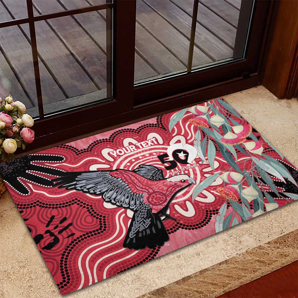 Personalised Australia Galah NAIDOC Week 2026 Rubber Doormat 50 Years of Deadly Aboriginal Art