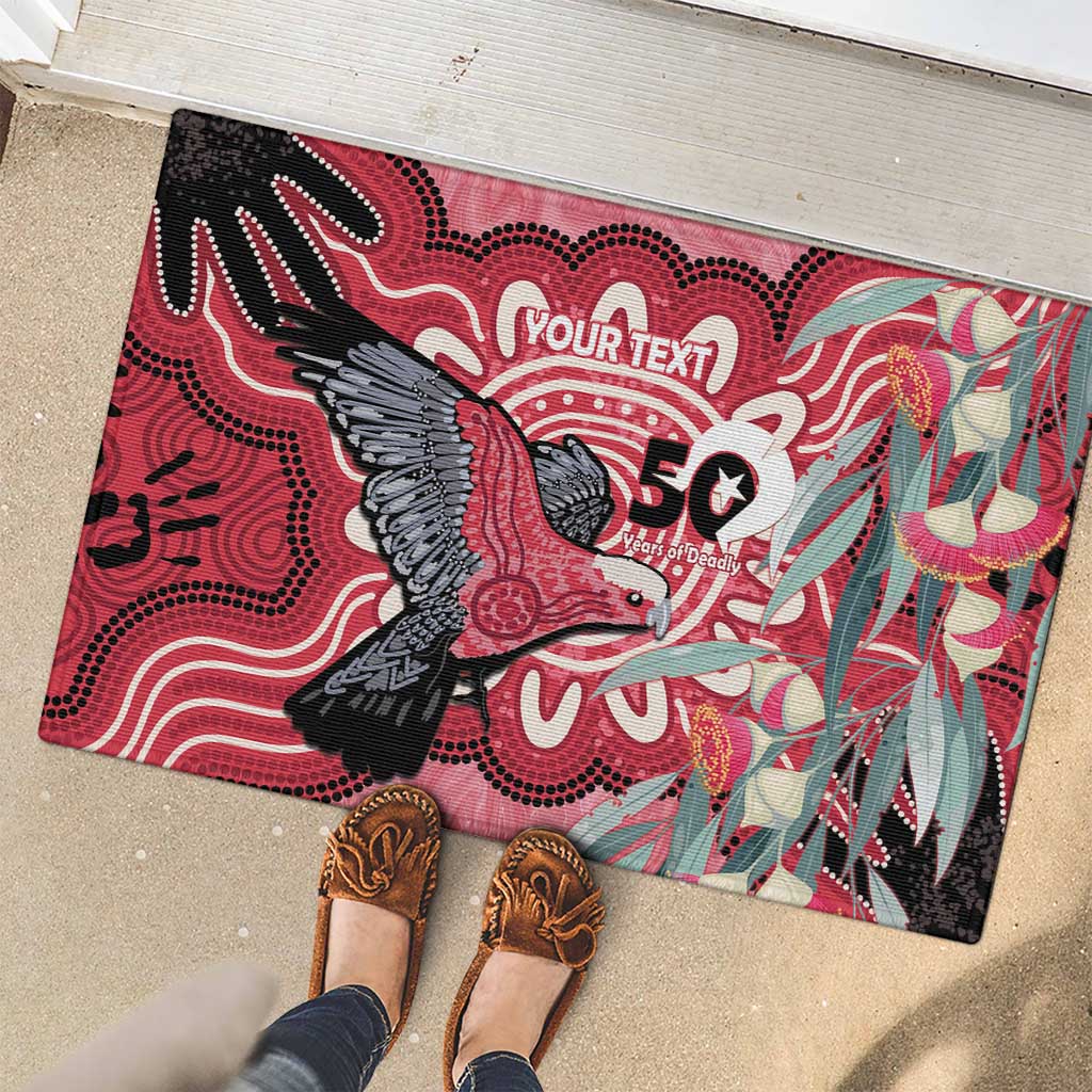 Personalised Australia Galah NAIDOC Week 2026 Rubber Doormat 50 Years of Deadly Aboriginal Art