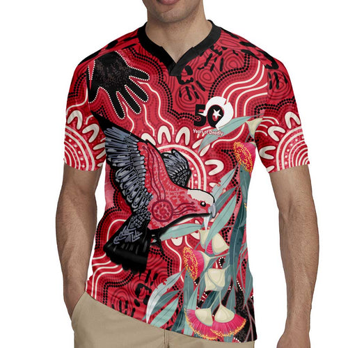 Personalised Australia Galah NAIDOC Week 2026 Rugby Jersey 50 Years of Deadly Aboriginal Art
