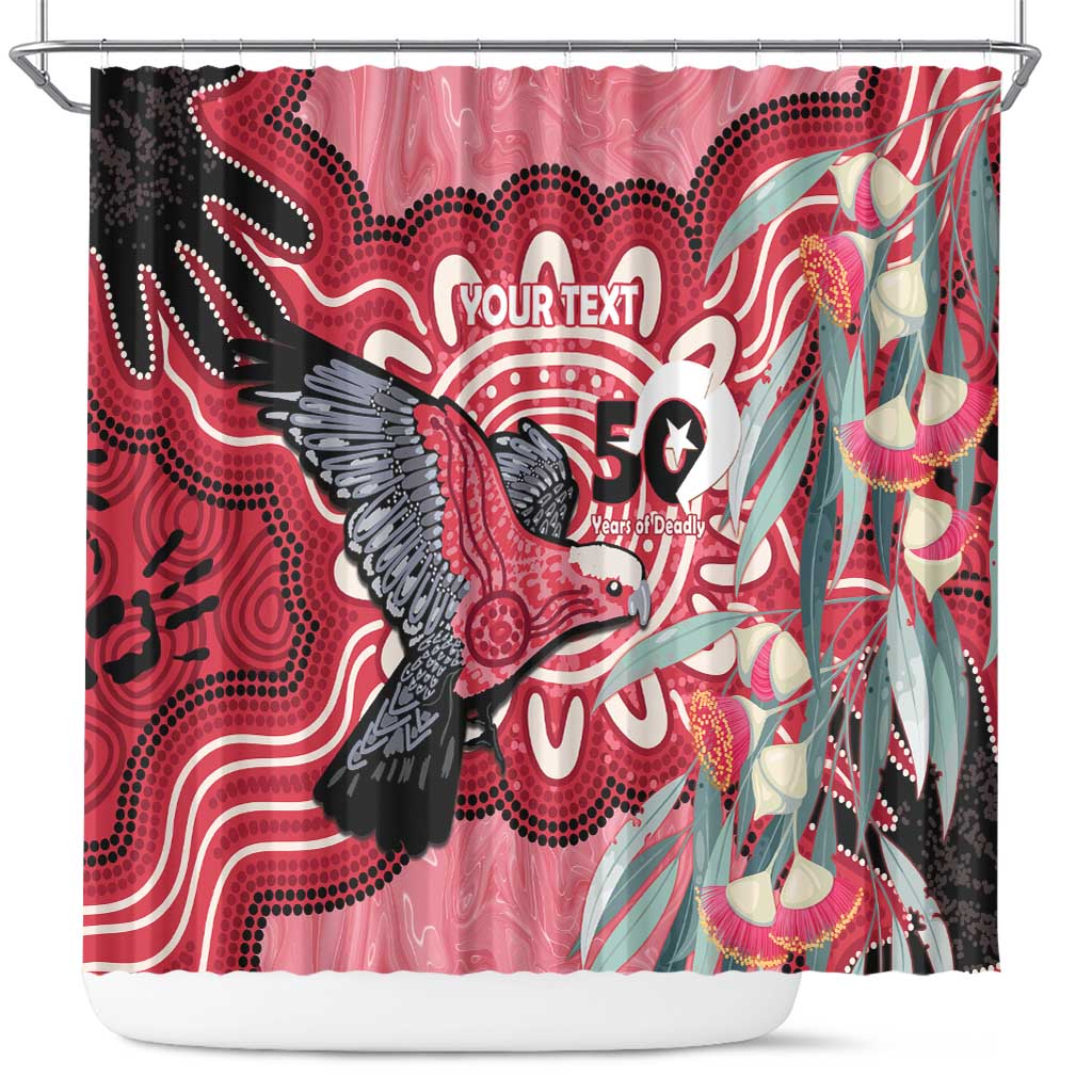 Personalised Australia Galah NAIDOC Week 2026 Shower Curtain 50 Years of Deadly Aboriginal Art