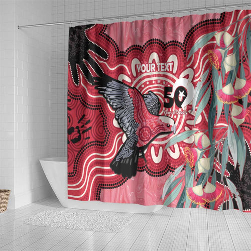 Personalised Australia Galah NAIDOC Week 2026 Shower Curtain 50 Years of Deadly Aboriginal Art