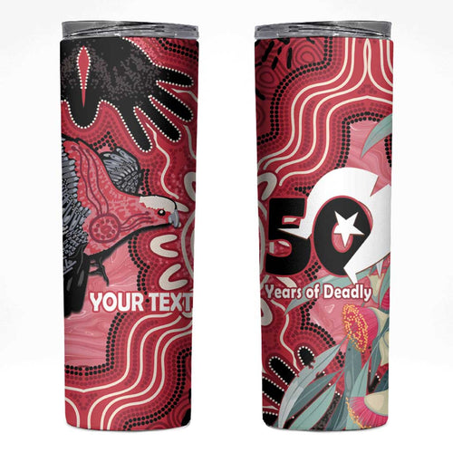 Personalised Australia Galah NAIDOC Week 2026 Skinny Tumbler 50 Years of Deadly Aboriginal Art