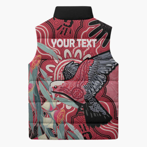Personalised Australia Galah NAIDOC Week 2026 Sleeveless Puffer Jacket 50 Years of Deadly Aboriginal Art