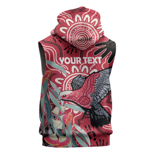 Personalised Australia Galah NAIDOC Week 2026 Sleeveless Zip Hoodie 50 Years of Deadly Aboriginal Art