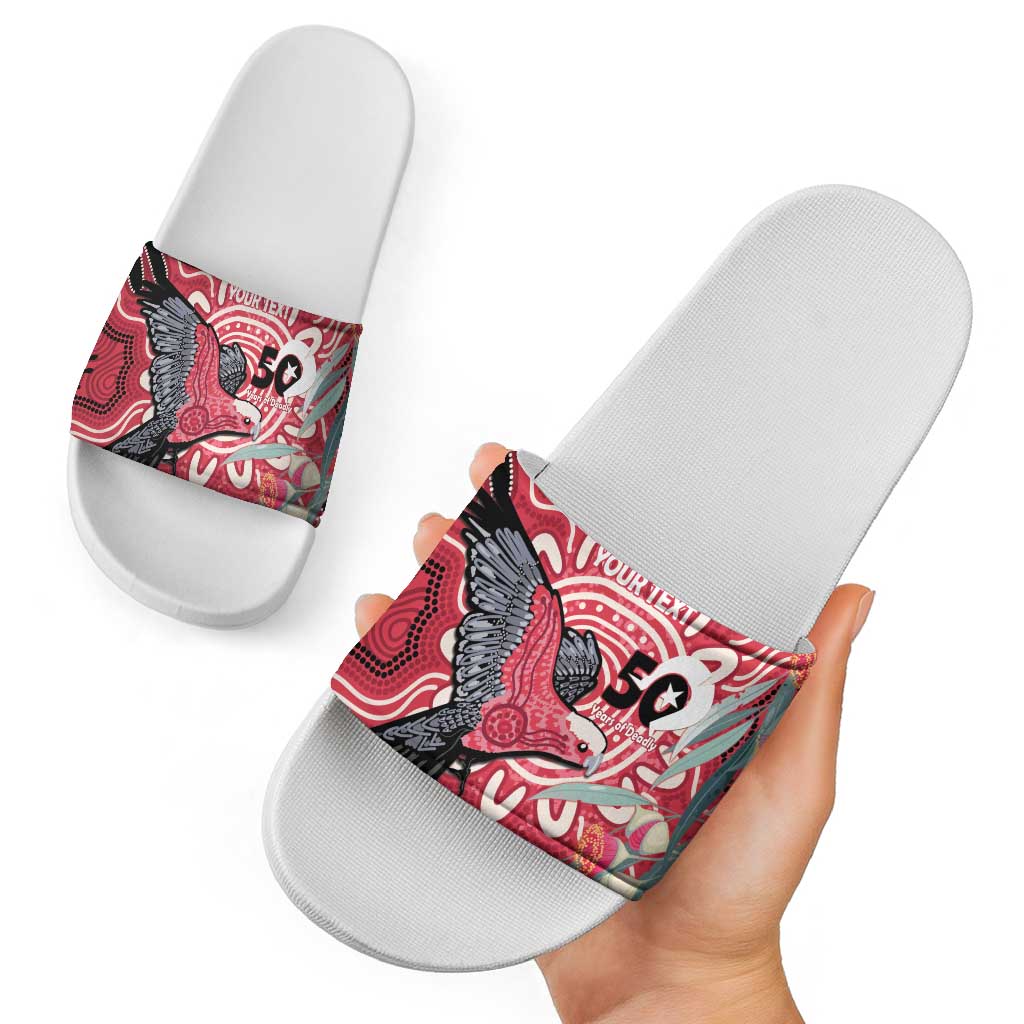 Personalised Australia Galah NAIDOC Week 2026 Slide Sandals 50 Years of Deadly Aboriginal Art