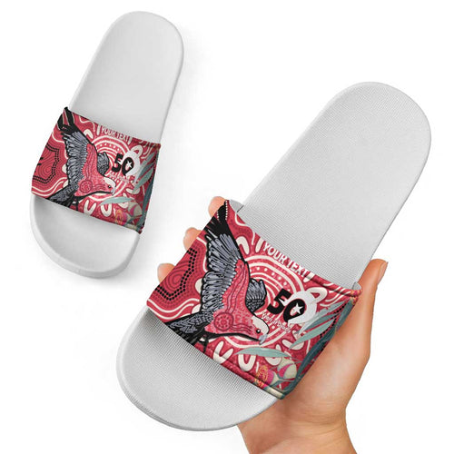 Personalised Australia Galah NAIDOC Week 2026 Slide Sandals 50 Years of Deadly Aboriginal Art