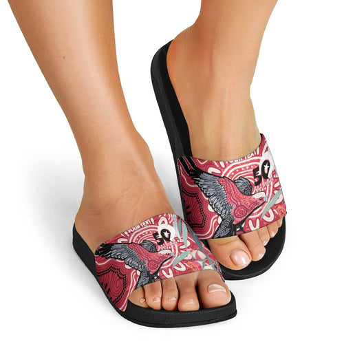 Personalised Australia Galah NAIDOC Week 2026 Slide Sandals 50 Years of Deadly Aboriginal Art