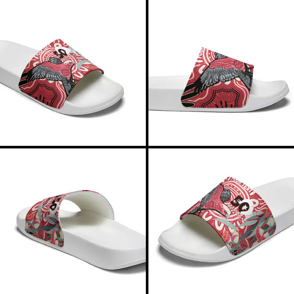 Personalised Australia Galah NAIDOC Week 2026 Slide Sandals 50 Years of Deadly Aboriginal Art