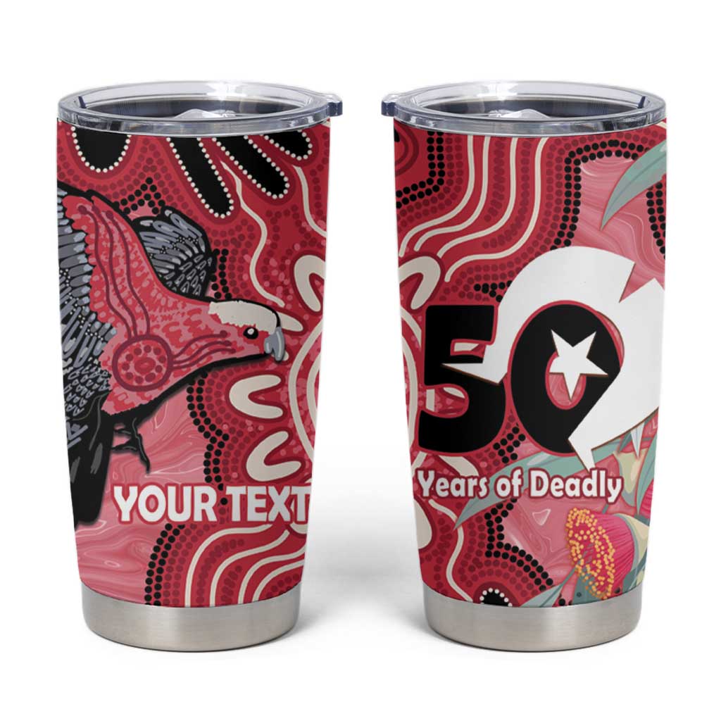 Personalised Australia Galah NAIDOC Week 2026 Tumbler Cup 50 Years of Deadly Aboriginal Art