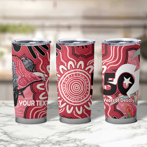 Personalised Australia Galah NAIDOC Week 2026 Tumbler Cup 50 Years of Deadly Aboriginal Art