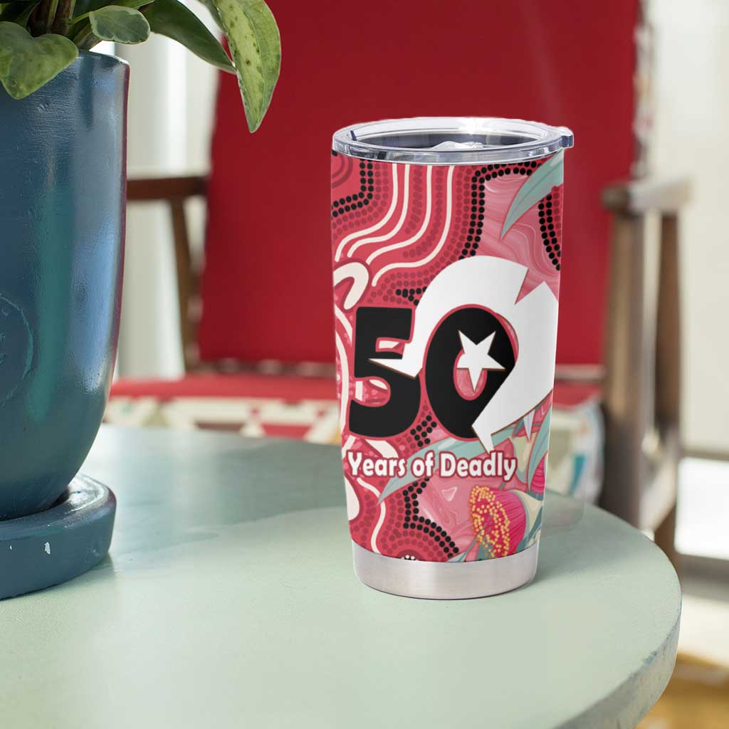 Personalised Australia Galah NAIDOC Week 2026 Tumbler Cup 50 Years of Deadly Aboriginal Art