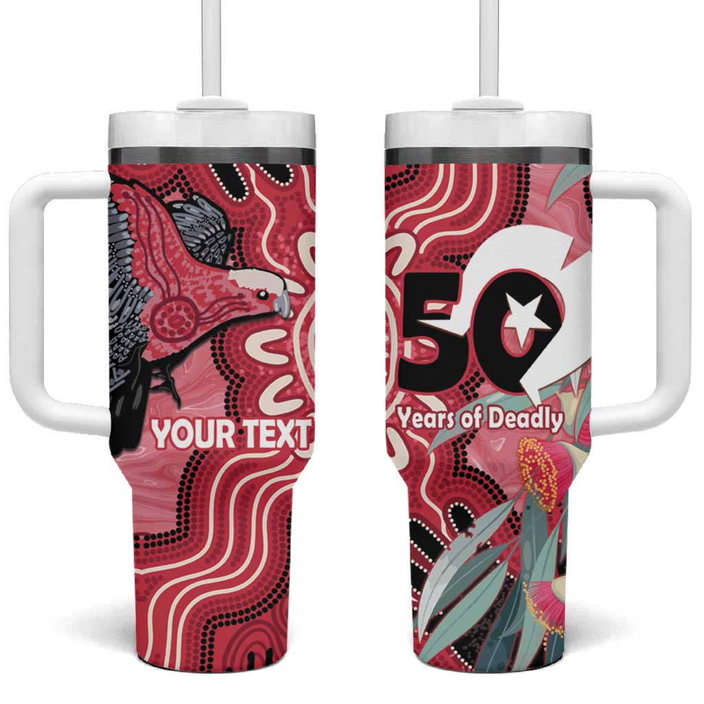 Personalised Australia Galah NAIDOC Week 2026 Tumbler With Handle 50 Years of Deadly Aboriginal Art