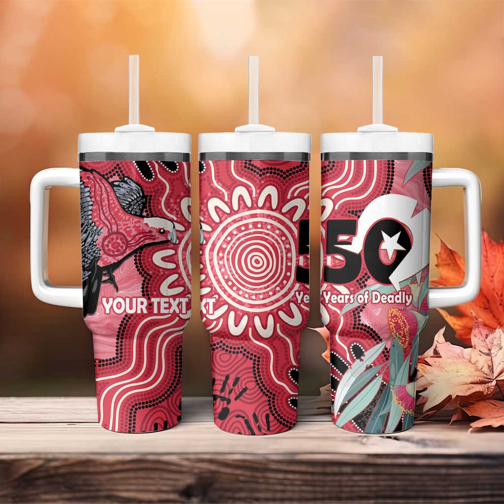 Personalised Australia Galah NAIDOC Week 2026 Tumbler With Handle 50 Years of Deadly Aboriginal Art