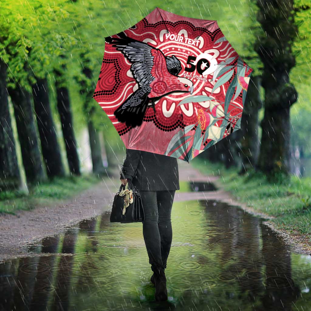 Personalised Australia Galah NAIDOC Week 2026 Umbrella 50 Years of Deadly Aboriginal Art