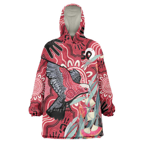 Personalised Australia Galah NAIDOC Week 2026 Wearable Blanket Hoodie 50 Years of Deadly Aboriginal Art