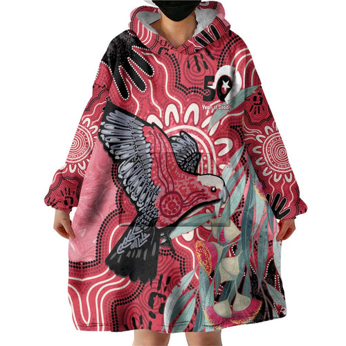 Personalised Australia Galah NAIDOC Week 2026 Wearable Blanket Hoodie 50 Years of Deadly Aboriginal Art