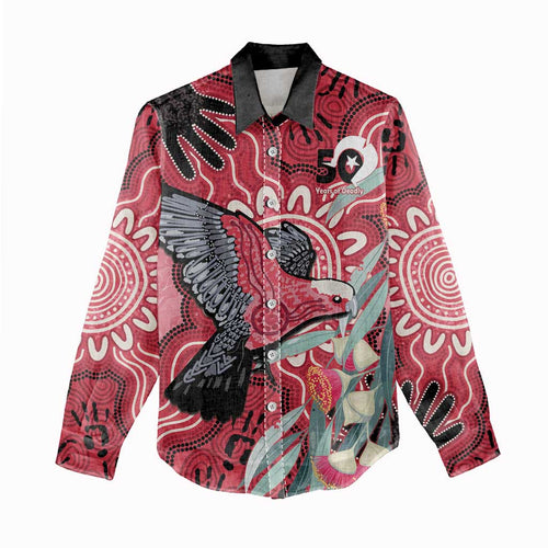 Personalised Australia Galah NAIDOC Week 2026 Women Casual Shirt 50 Years of Deadly Aboriginal Art