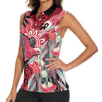 Personalised Australia Galah NAIDOC Week 2026 Women Sleeveless Polo Shirt 50 Years of Deadly Aboriginal Art