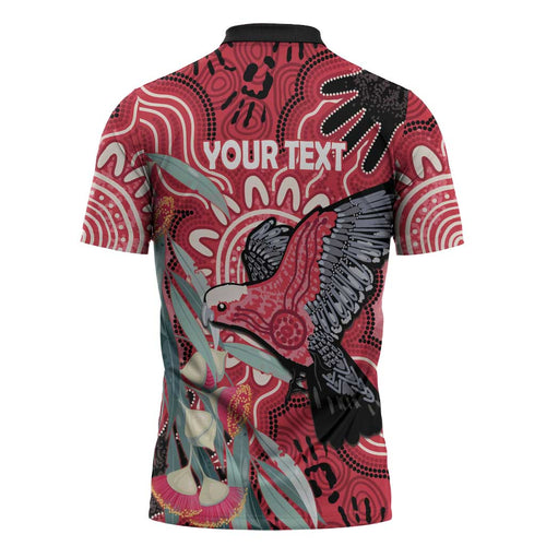 Personalised Australia Galah NAIDOC Week 2026 Zipper Polo Shirt 50 Years of Deadly Aboriginal Art